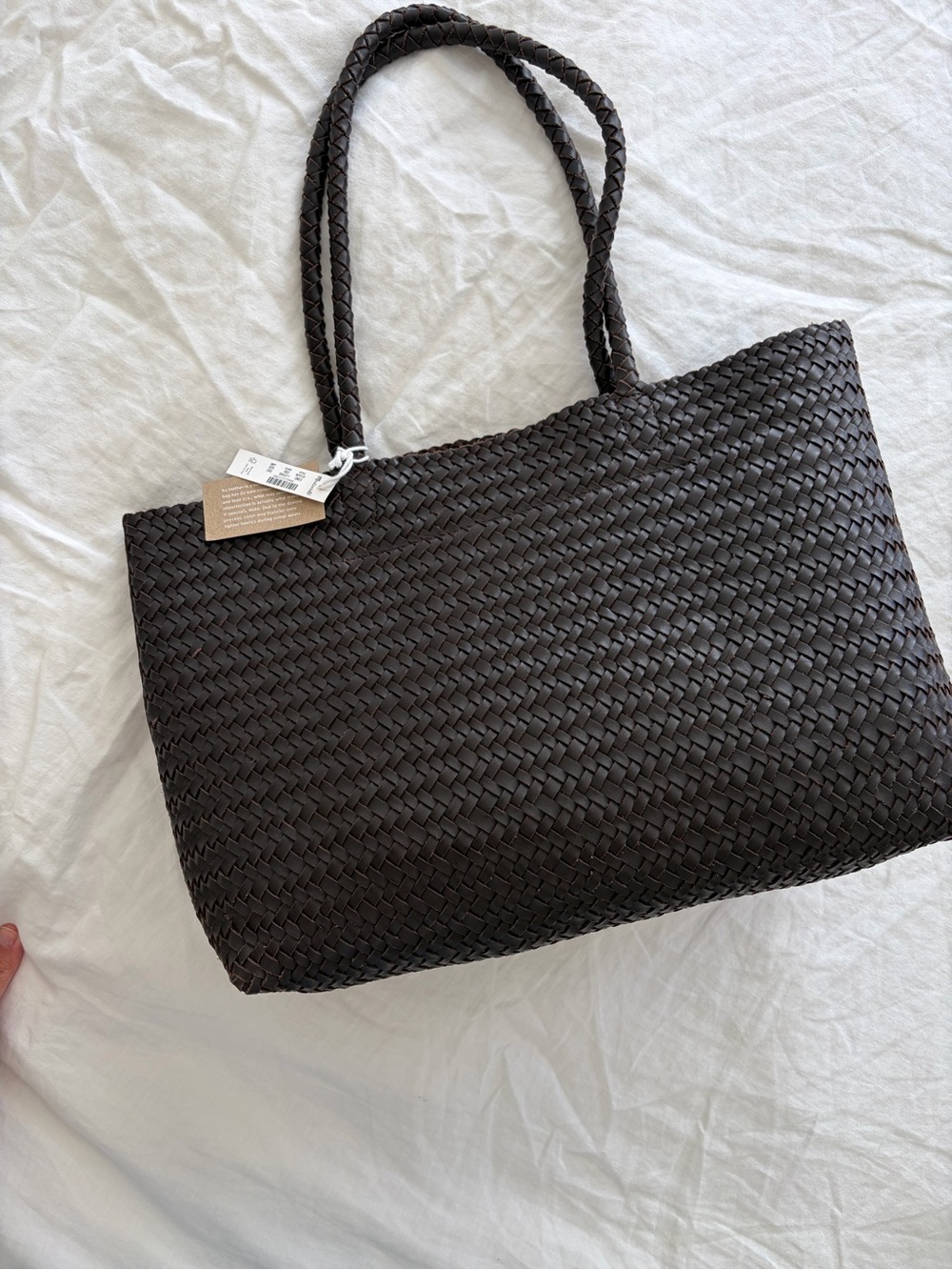 NWT Madewell The Signature Woven Tote in coffee bean